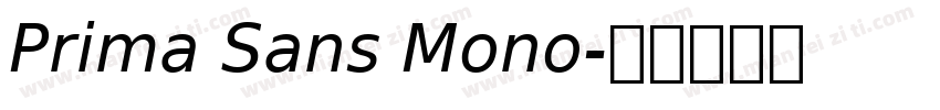 Prima Sans Mono字体转换